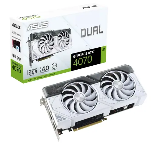 ASUS DUAL-RTX4070-12G-WHITE NVIDIA GeForce RTX 4070 12 GB GDDR6X